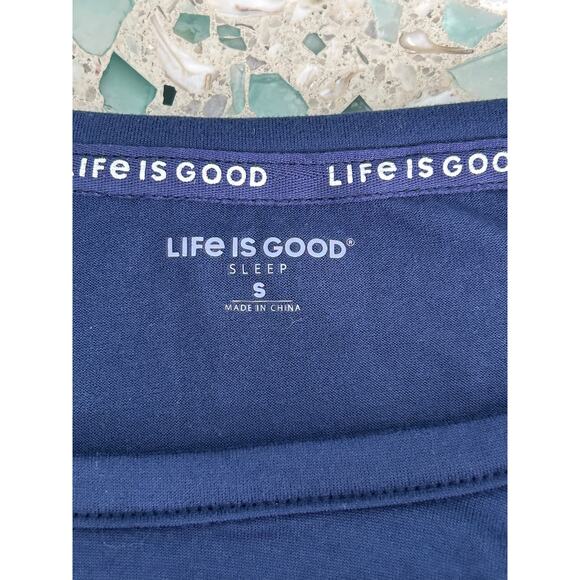 Life Is Good Navy Halloween Dog Pumpkin Short Sleeve T Shirt Small Fall NWOT - Picture 3 of 5